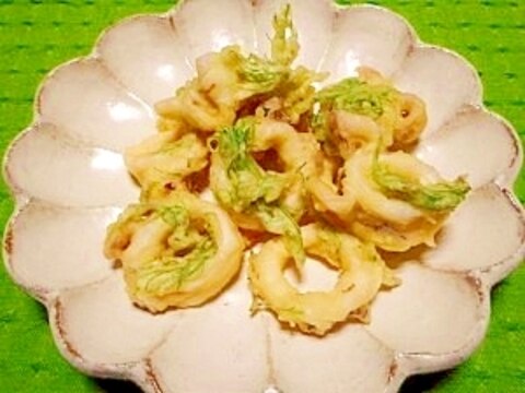 ヤリイカとフェンネルの天ぷら